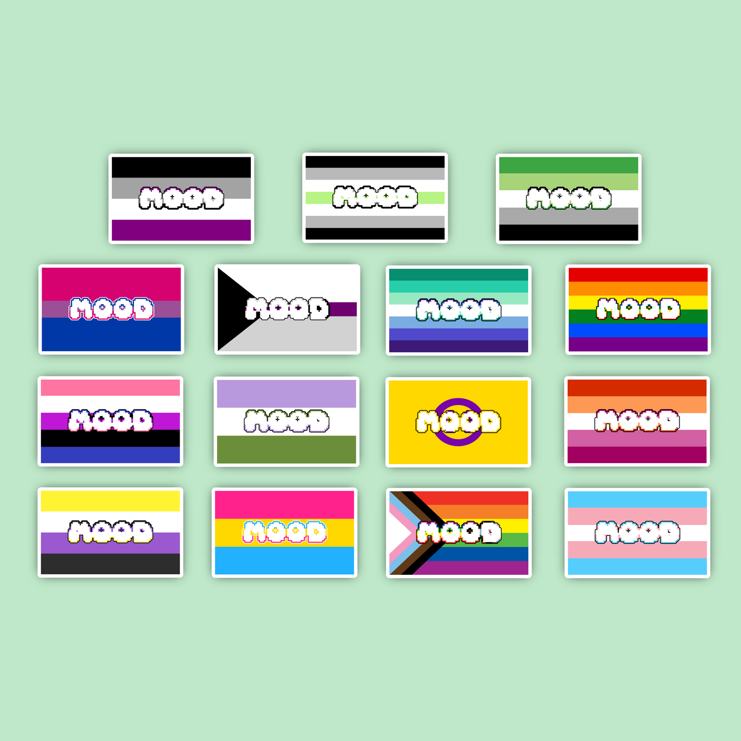 LGBTQIA+ Mood Stickers